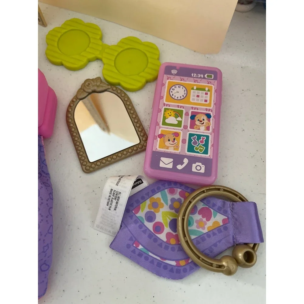 Fisher-Price Laugh & Learn My Smart Purse Pink Interactive Toddler Toy GMM55